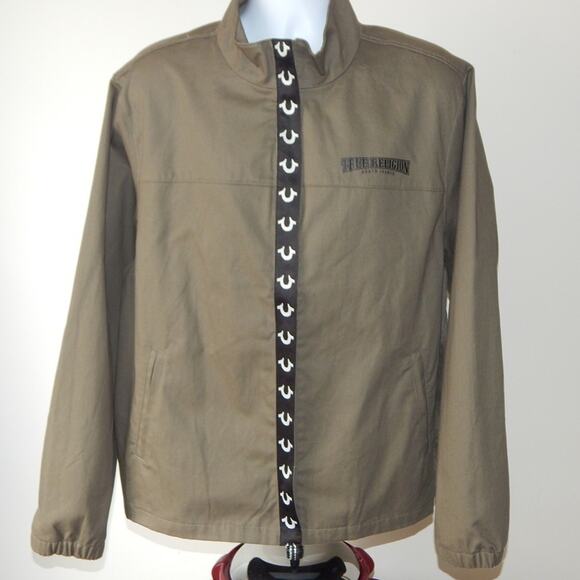 NWT True Religion Horseshoe Logo Kalamata Twill Jacket Men’s Large - Picture 5 of 8